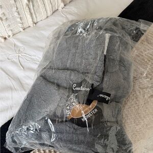 Gray Minky Couture Throw Blanket